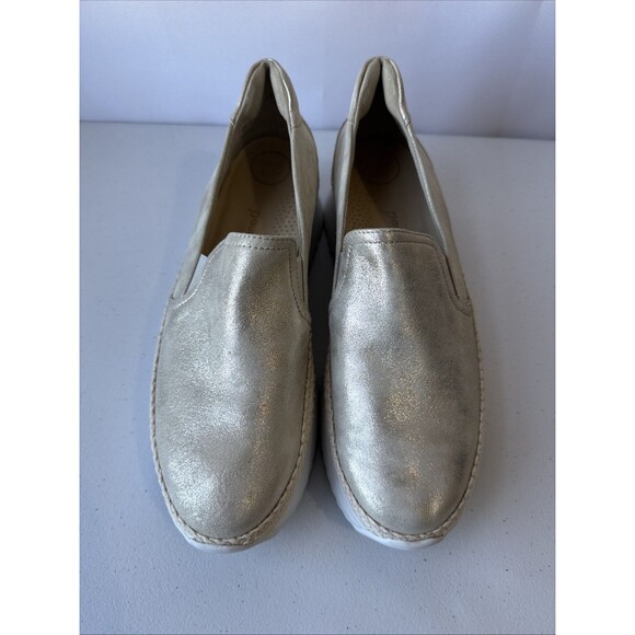 Paul Green Candice Metallic Silver Leather Platform Slip-On Sneakers Women Sz 9 - Picture 13 of 15